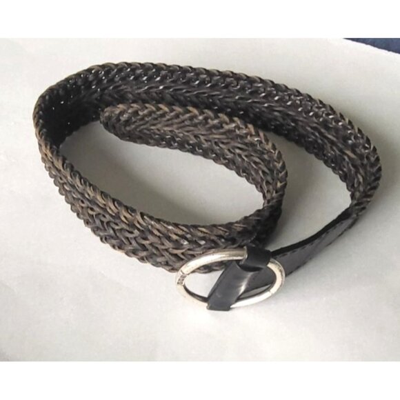 Ralph Lauren Double RL Braided Vintage Boho Leather Belt - Picture 1 of 10